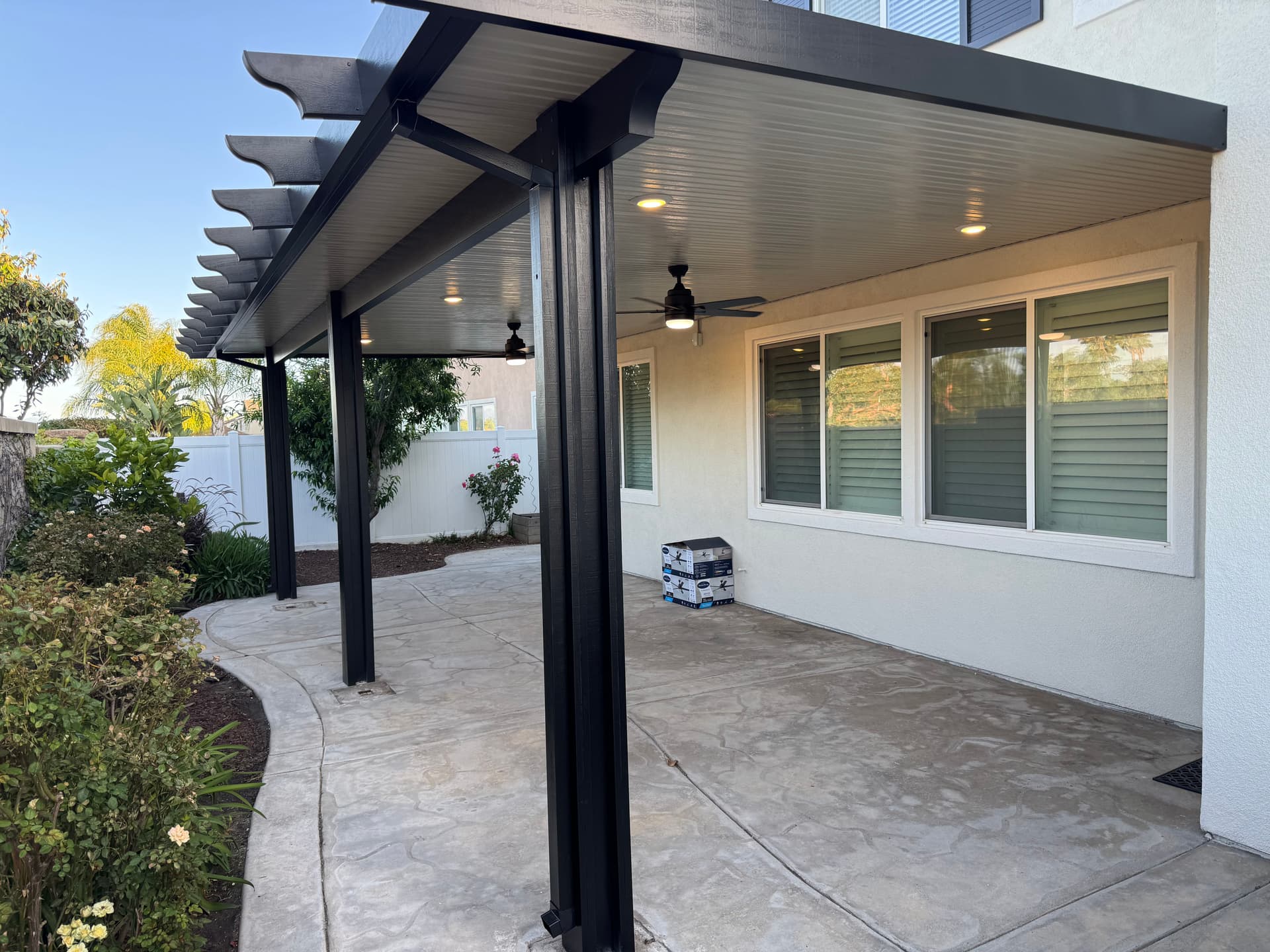 Solid Alumawood Patio Cover Install in Murrieta image