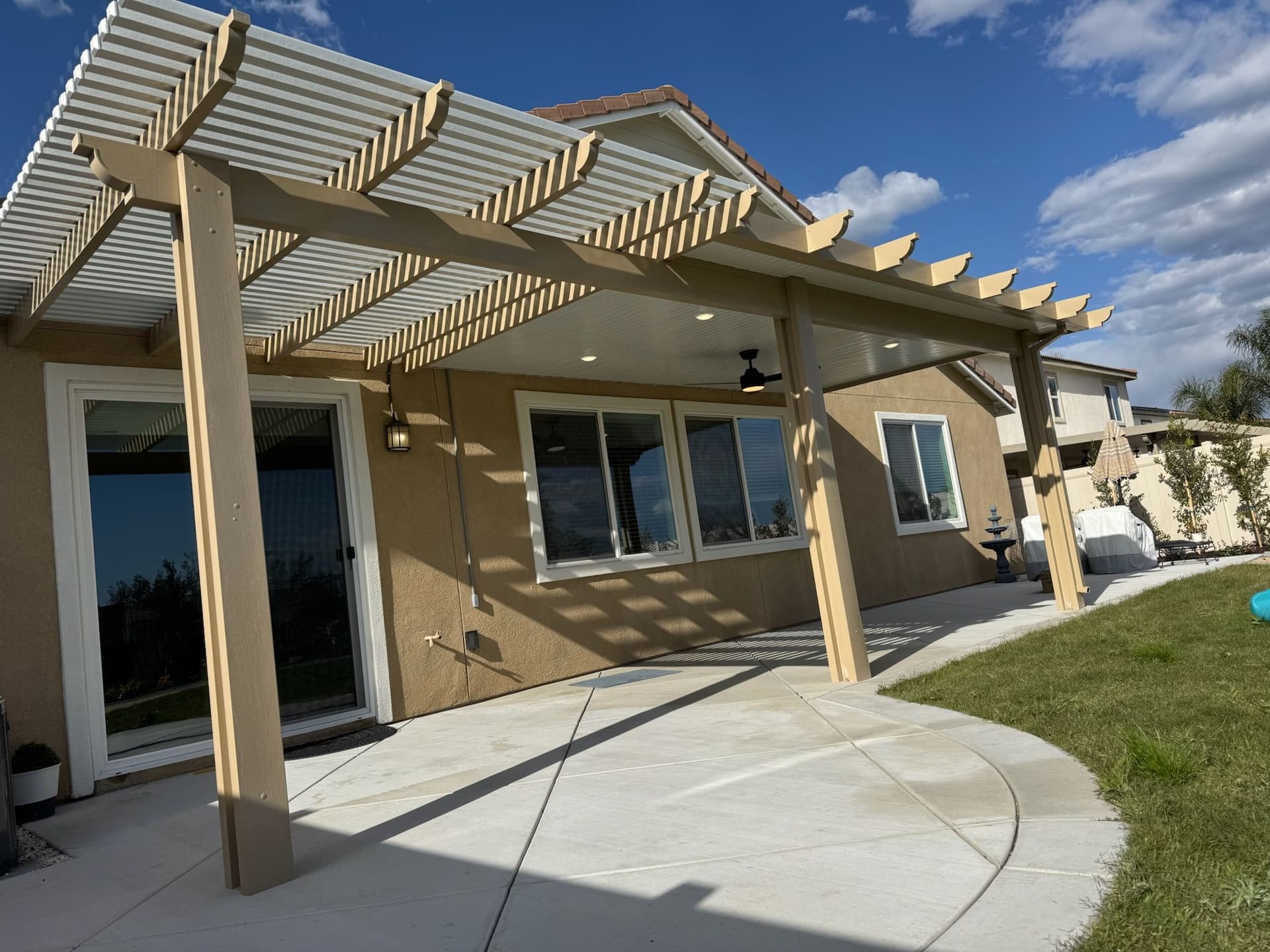 Pergola Installation in Murrieta Backyard