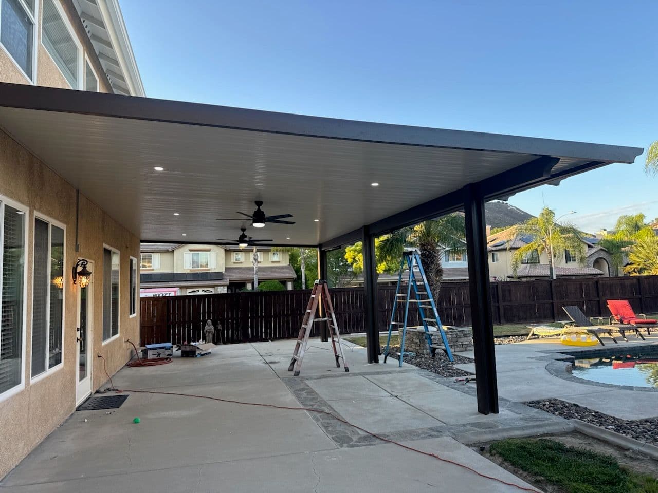 Elegant Alumawood Patio with Recessed Lighting