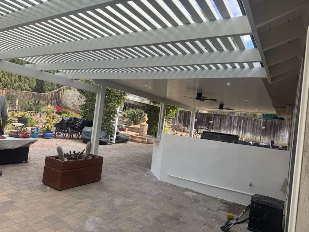 Gallery photos for Custom Alumawood Patio Cover Enhances Outdoor Living in San Diego: Image #1