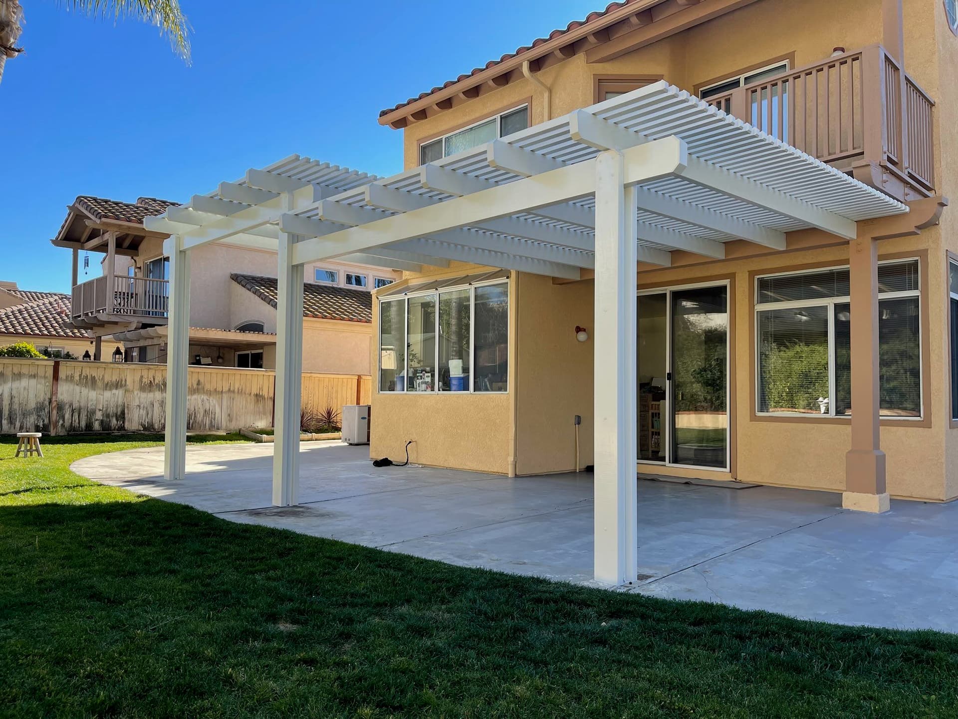 Enhance Your Outdoor Living Space in Menifee with Our Lattice Alumawood Pergola image